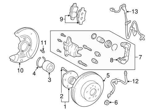 BRAKES/BRAKE COMPONENTS for 2001 Toyota Prius #2