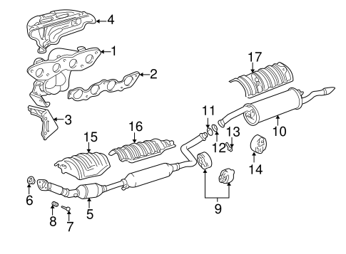 EXHAUST SYSTEM/EXHAUST MANIFOLD for 2005 Toyota Echo #1