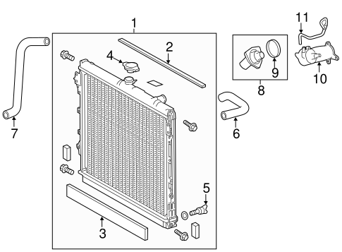 COOLING SYSTEM/RADIATOR & COMPONENTS for 2015 Toyota Tundra #1