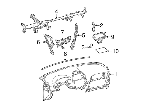 Instrument Panel for 2013 Toyota Sienna #1