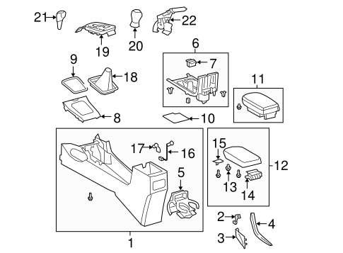 BODY/CENTER CONSOLE for 2013 Toyota Corolla #1