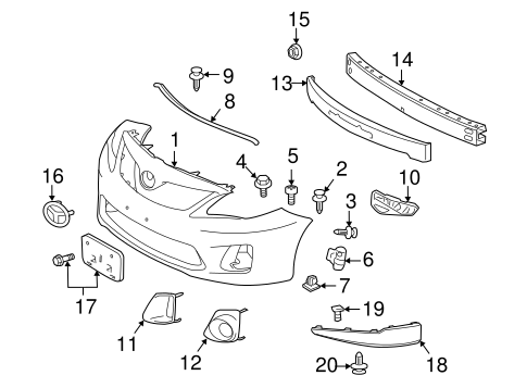 BODY/BUMPER & COMPONENTS - FRONT for 2011 Toyota Corolla #1