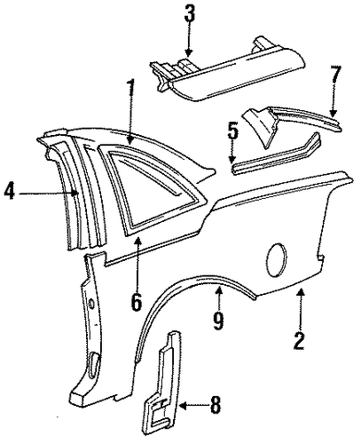 Grand Prix QUARTER PANEL & COMPONENTS