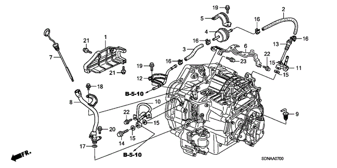 TRANSMISSION - AUTOMATIC/AT ATF PIPE (L4) for 2007 Honda ACCORD COUPE #1