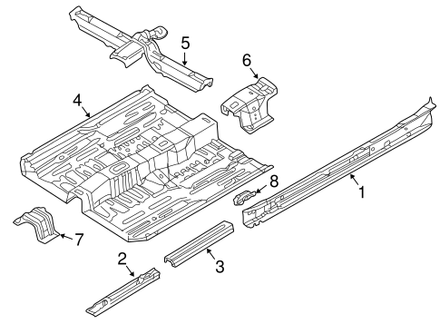 Floor & Rails for 2003 Infiniti I35 #0