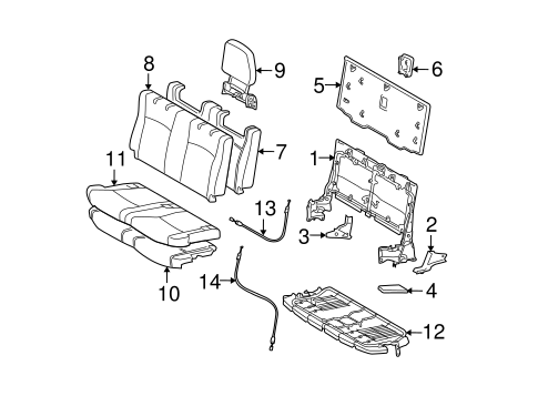 BODY/THIRD ROW SEATS for 2010 Toyota Highlander #2