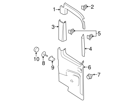 Body/Interior Trim - Back Door for 2017 Ford Transit-350 HD #2