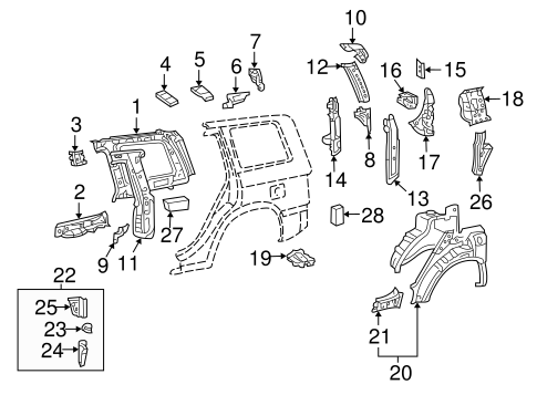 BODY/INNER STRUCTURE for 2005 Toyota Highlander #1