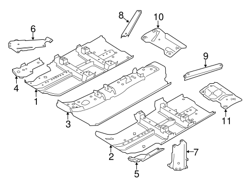 Floor & Rails for 2016 Nissan Rogue #0