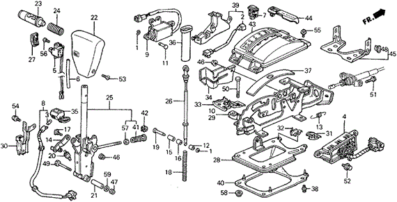 CHASSIS/SELECT LEVER (2) 4WD for 1991 Honda CIVIC 5-DOOR #1