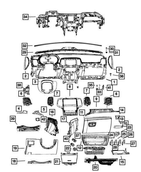 Instrument Panel for 2016 Jeep Grand Cherokee #1