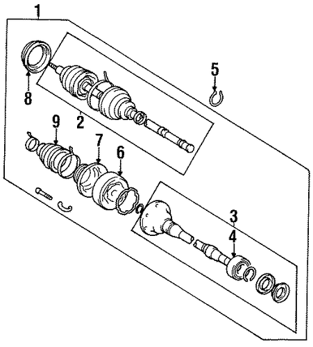 FRONT SUSPENSION/DRIVE AXLES for 1996 Toyota Avalon #1