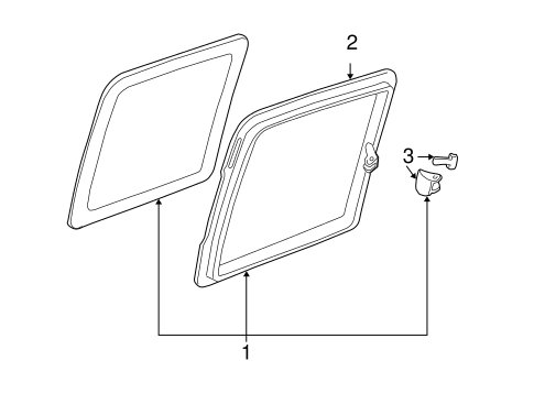 Silverado 2500 HD GLASS - REAR DOOR