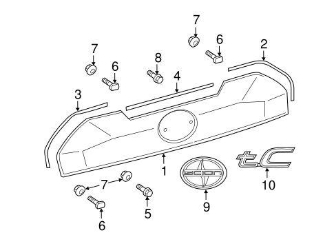 BODY/EXTERIOR TRIM - LIFT GATE for 2013 Scion tC #1