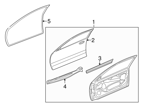 Door & Components for 2004 Pontiac Grand Am #2