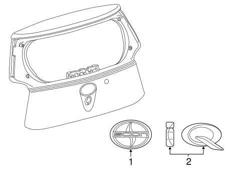 BODY/EXTERIOR TRIM - LIFT GATE for 2012 Scion iQ #1