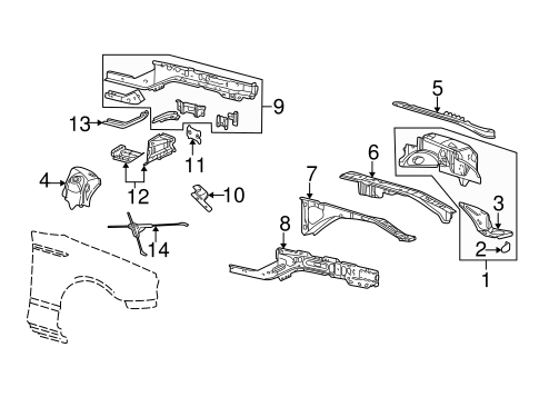 Body/Structural Components & Rails for 2002 Ford Thunderbird #1