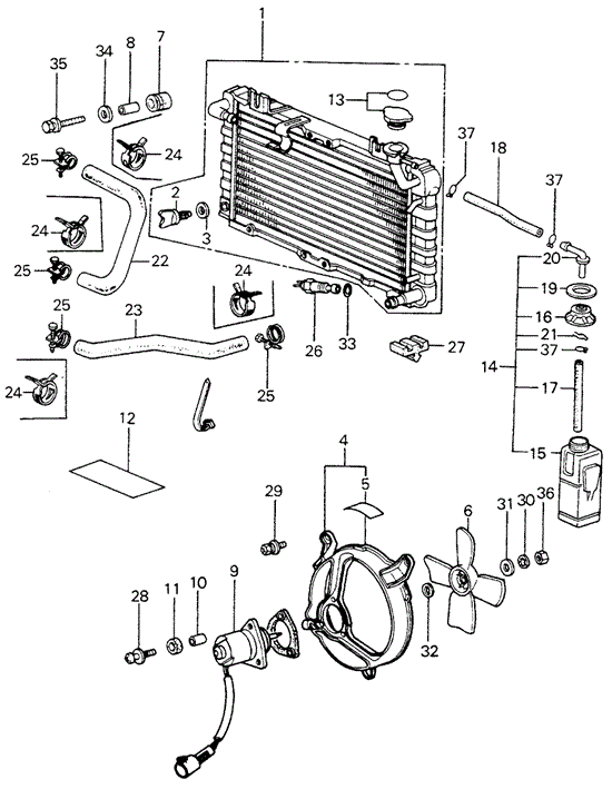 ELECTRICAL / EXHAUST / HEATER / FUEL/RADIATOR (1) for 1981 Honda CIVIC HATCHBACK #1