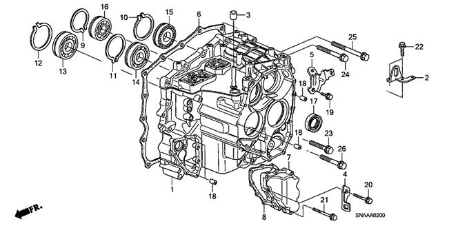 TRANSMISSION - AUTOMATIC/AT TRANSMISSION CASE for 2009 Honda CIVIC SEDAN #1
