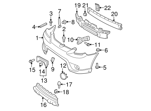 BODY/BUMPER & COMPONENTS - FRONT for 2005 Toyota Matrix #1