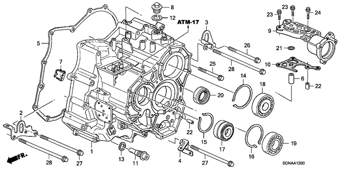 Transmission - Automatic/AT Transmission Case (V6) for 2007 Honda ACCORD COUPE #1