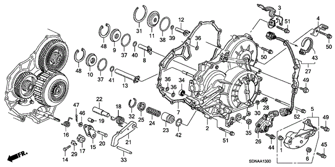 TRANSMISSION - AUTOMATIC/AT LEFT SIDE COVER (V6) for 2007 Honda ACCORD COUPE #1