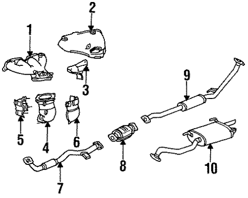 EXHAUST SYSTEM/EXHAUST MANIFOLD for 1996 Toyota Celica #1