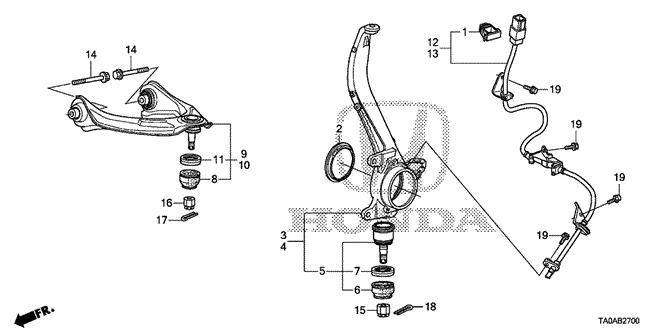 Chassis/Front Knuckle for 2012 Honda ACCORD SEDAN #1