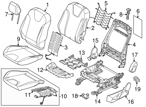 Focus PASSENGER SEAT COMPONENTS