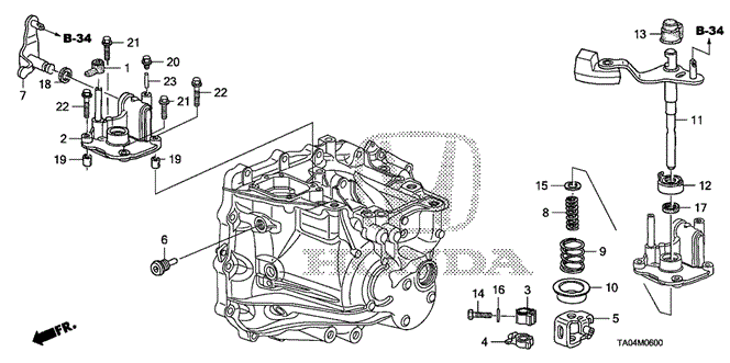 Transmission - Manual/MT Shift Arm (L4) for 2009 Honda ACCORD SEDAN #1