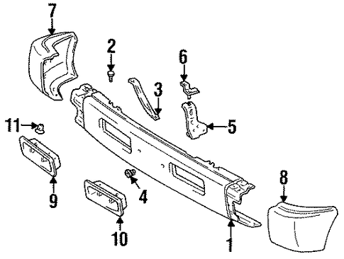 BODY/BUMPER & COMPONENTS - FRONT for 1997 Toyota Land Cruiser #1