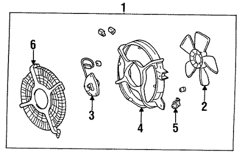 HVAC/CONDENSER FAN for 1997 Toyota Corolla #1