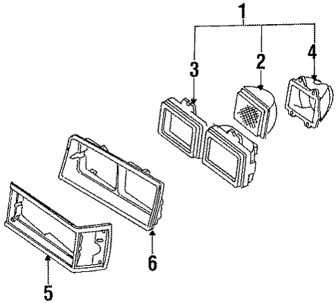 Cutlass Salon HEADLAMP COMPONENTS