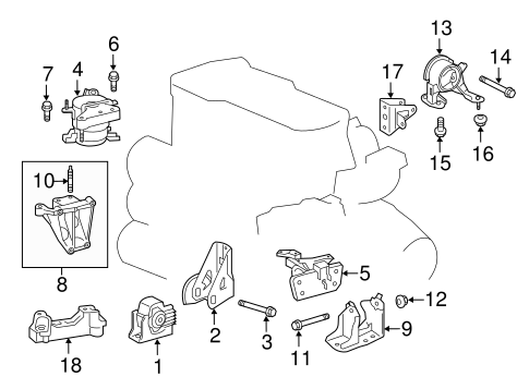ENGINE/ENGINE & TRANS MOUNTING for 2016 Scion tC #2
