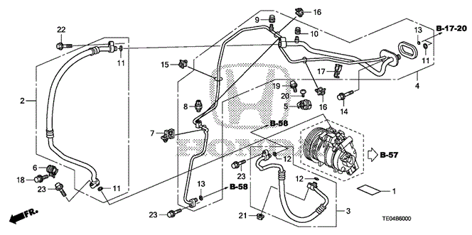 Body/Air Conditioning/A/C Hoses - Pipes (L4) for 2010 Honda ACCORD COUPE #1