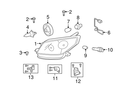 ELECTRICAL/HEADLAMP COMPONENTS for 2008 Scion xD #1