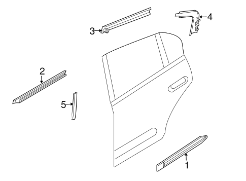 Exterior Trim - Rear Door for 2005 Infiniti G35 #0