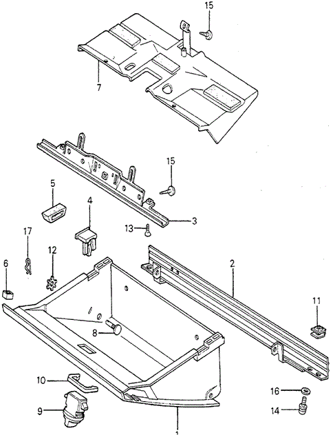 INTERIOR / BUMPER/GLOVE COMPARTMENT for 1981 Honda ACCORD SEDAN #1