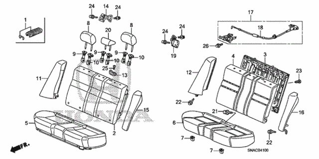 Rear Seat (Fall Down) for 2011 Honda Civic #0