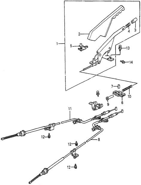CHASSIS/PARKING BRAKE for 1982 Honda ACCORD HATCHBACK #1