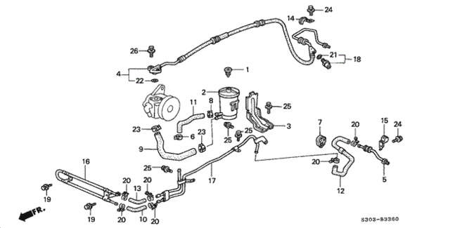 P.S. Hoses - Pipes for 2001 Honda Prelude #0