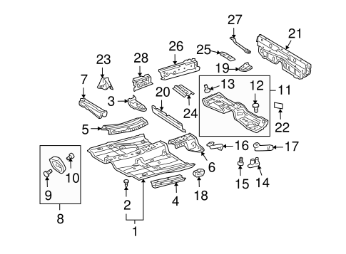BODY/FLOOR & RAILS for 2005 Toyota MR2 Spyder #1