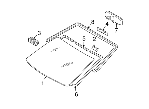 BODY/GLASS - WINDSHIELD for 2005 Scion tC #1