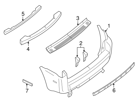 Mariner BUMPER & COMPONENTS - REAR