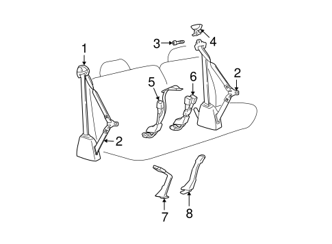 K3500 Pickup FRONT SEAT BELTS