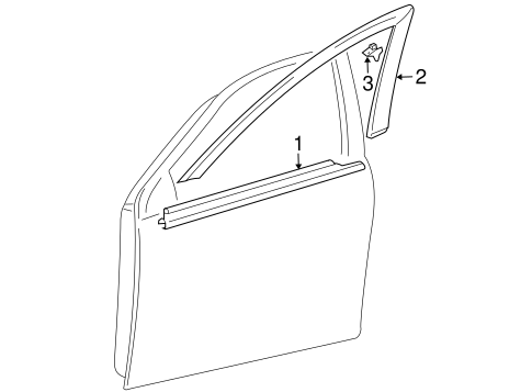 Vibe EXTERIOR TRIM - FRONT DOOR