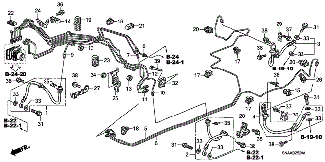 CHASSIS/BRAKE LINES (VSA) for 2009 Honda CIVIC SEDAN #1