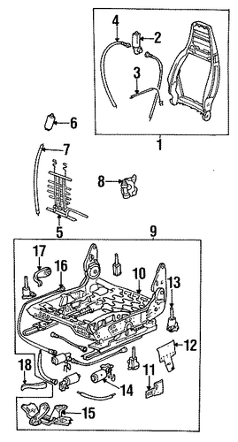 911 FRONT SEAT COMPONENTS