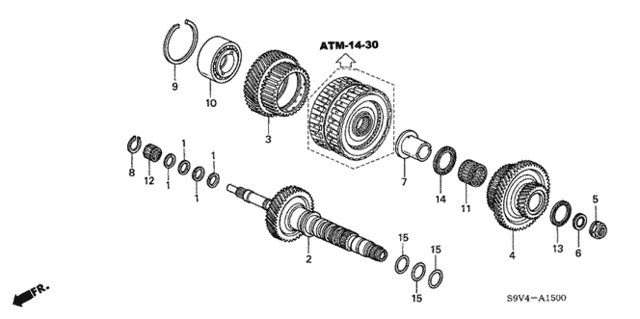 AT Mainshaft ('06-) for 2006 Honda Pilot #0