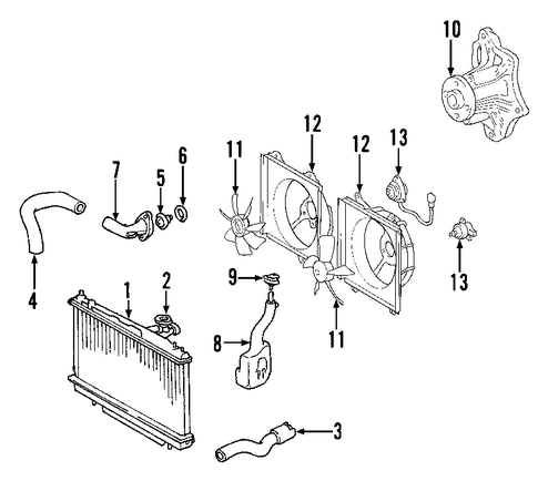 COOLING SYSTEM/RADIATOR & COMPONENTS for 2004 Toyota RAV4 #2